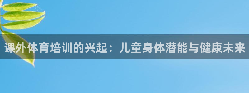 欧陆娱乐中国：课外体育培训的兴起：儿童身体潜能与健康